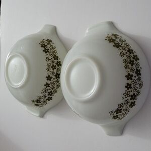 Vintage Pyrex Bowl Cinderella Spring Blossom Crazy Daisy 2.5 Quart 443 Set of 2